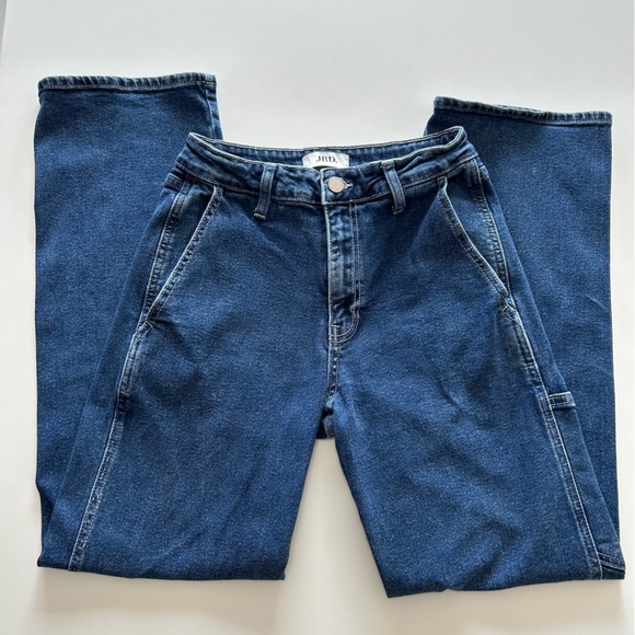 Just Black Denim - JBD Dark Wash High-Rise Denim Cargo Jeans
